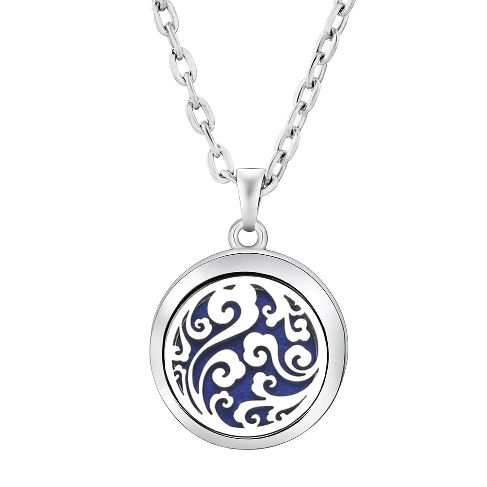 Heart-Shaped Aromatherapy Essential Oil Diffuser Necklace Stainless Steel High Quality Dragonfly Perfume Lockets Pendant Jewelry