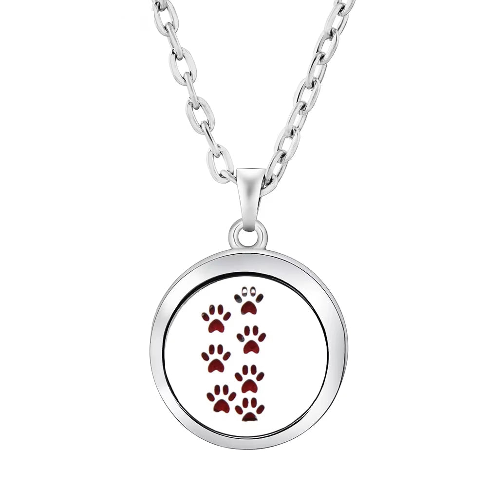 Heart-Shaped Aromatherapy Essential Oil Diffuser Necklace Stainless Steel High Quality Dragonfly Perfume Lockets Pendant Jewelry