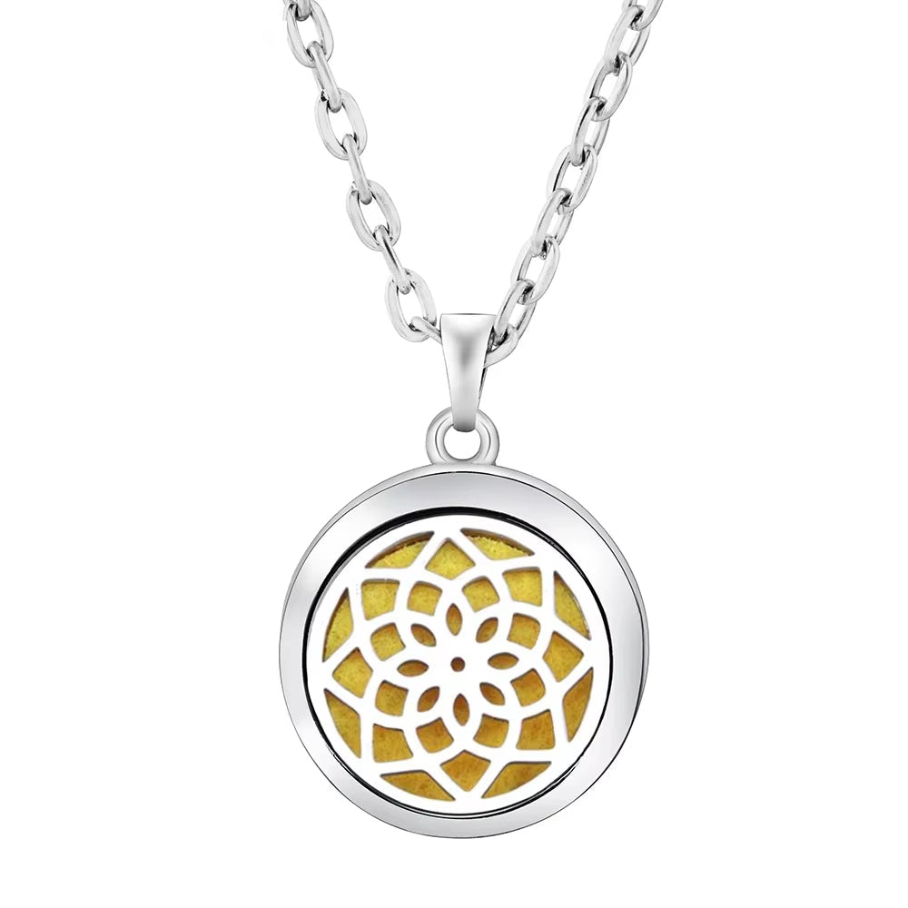 Heart-Shaped Aromatherapy Essential Oil Diffuser Necklace Stainless Steel High Quality Dragonfly Perfume Lockets Pendant Jewelry