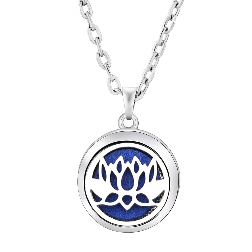 Heart-Shaped Aromatherapy Essential Oil Diffuser Necklace Stainless Steel High Quality Dragonfly Perfume Lockets Pendant Jewelry
