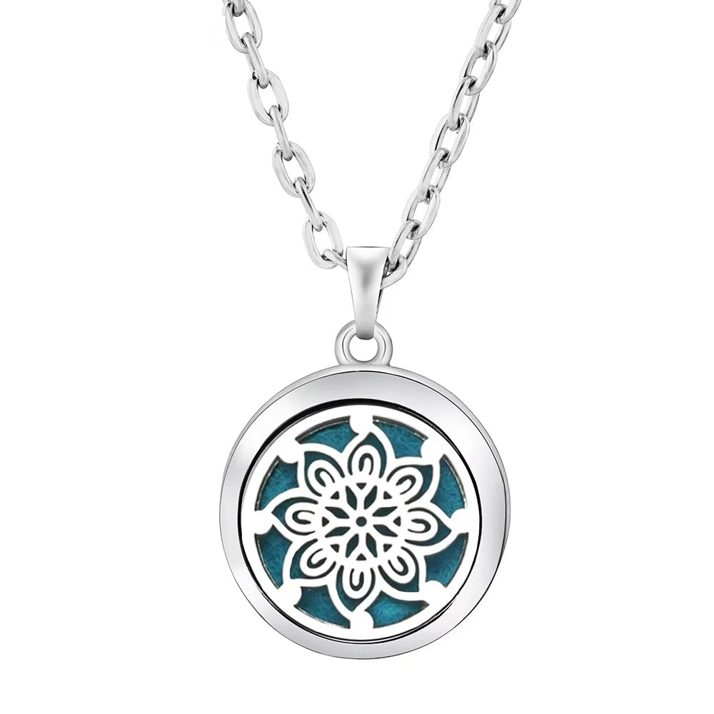 Heart-Shaped Aromatherapy Essential Oil Diffuser Necklace Stainless Steel High Quality Dragonfly Perfume Lockets Pendant Jewelry