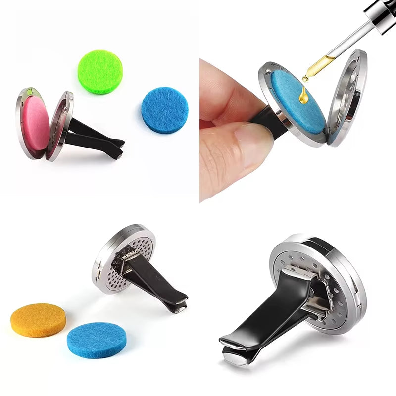 New Tree of Life Car Aromatherapy Diffuser Stainless Steel Air Vent Freshener Car Essential Oil Diffuser Perfume Lockets Jewelry