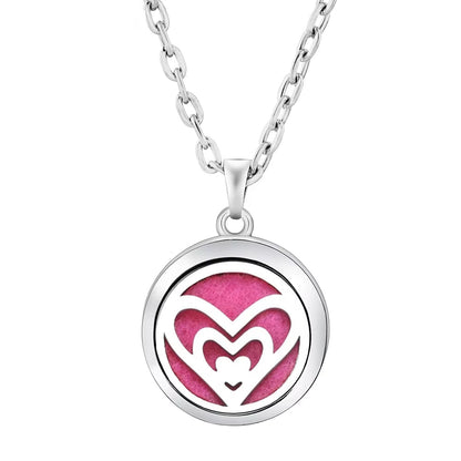 Heart-Shaped Aromatherapy Essential Oil Diffuser Necklace Stainless Steel High Quality Dragonfly Perfume Lockets Pendant Jewelry