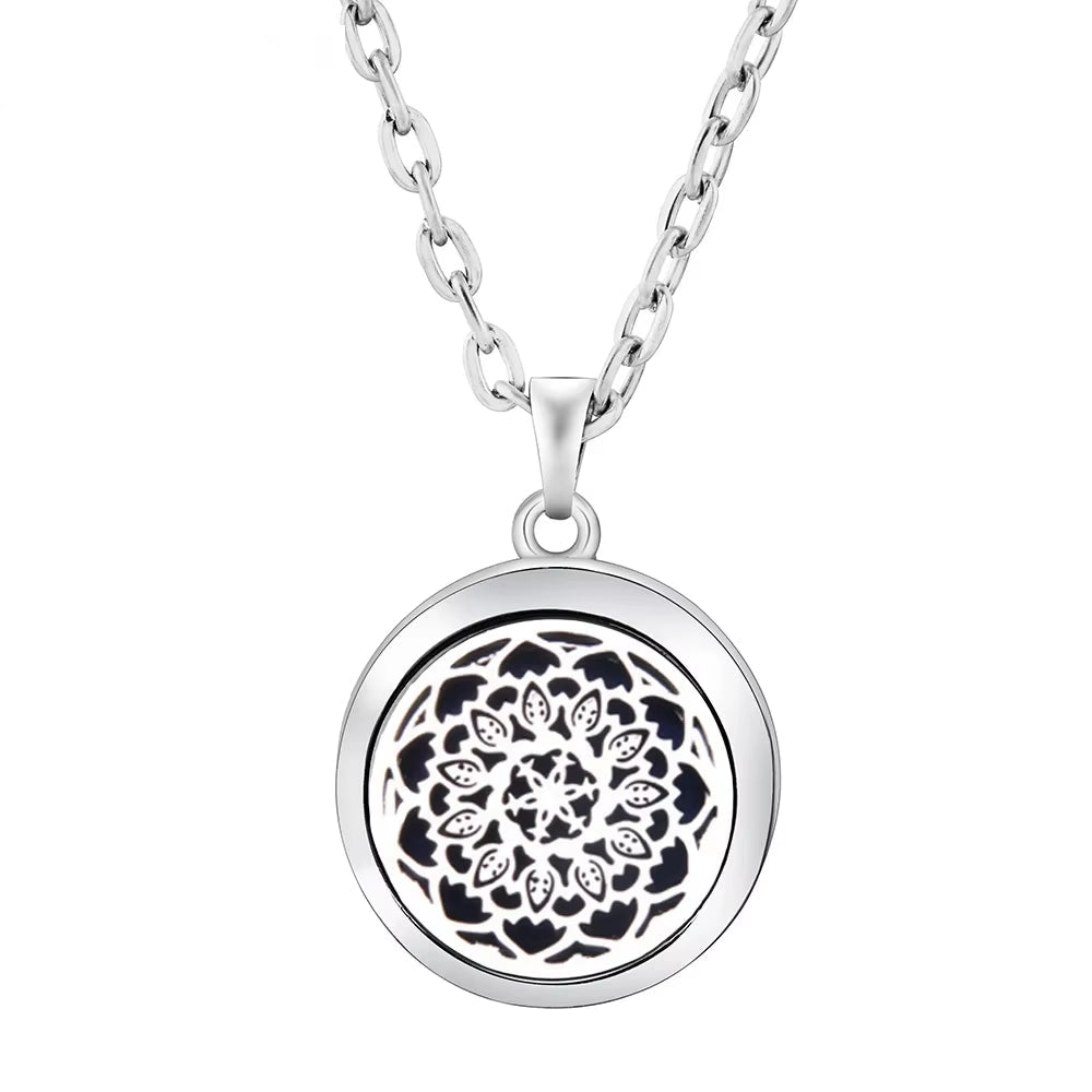 Heart-Shaped Aromatherapy Essential Oil Diffuser Necklace Stainless Steel High Quality Dragonfly Perfume Lockets Pendant Jewelry