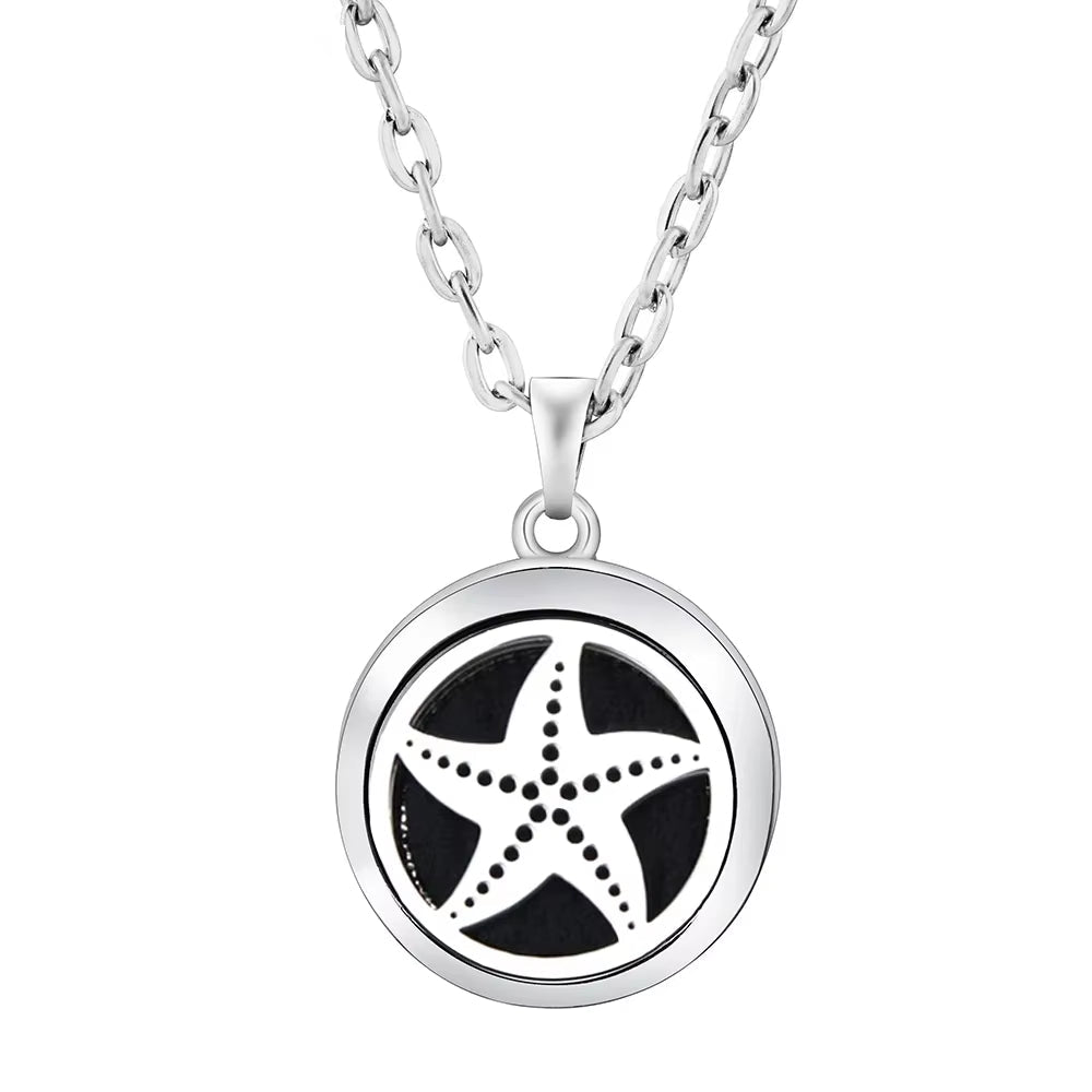 Heart-Shaped Aromatherapy Essential Oil Diffuser Necklace Stainless Steel High Quality Dragonfly Perfume Lockets Pendant Jewelry