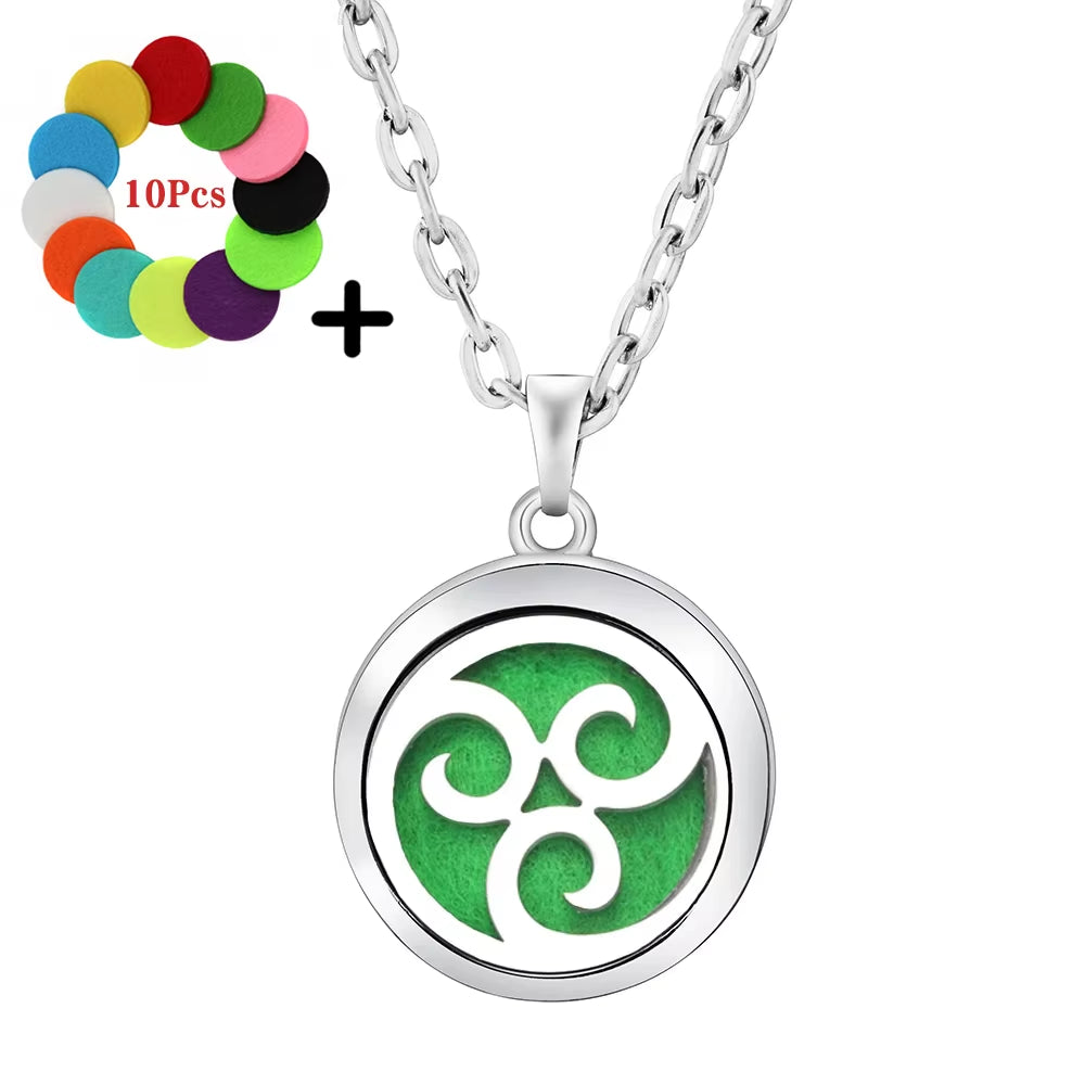Heart-Shaped Aromatherapy Essential Oil Diffuser Necklace Stainless Steel High Quality Dragonfly Perfume Lockets Pendant Jewelry