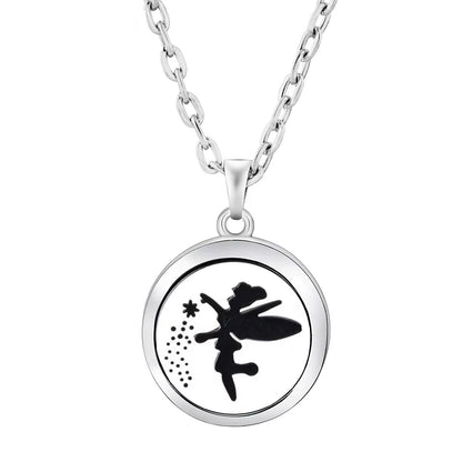 Heart-Shaped Aromatherapy Essential Oil Diffuser Necklace Stainless Steel High Quality Dragonfly Perfume Lockets Pendant Jewelry