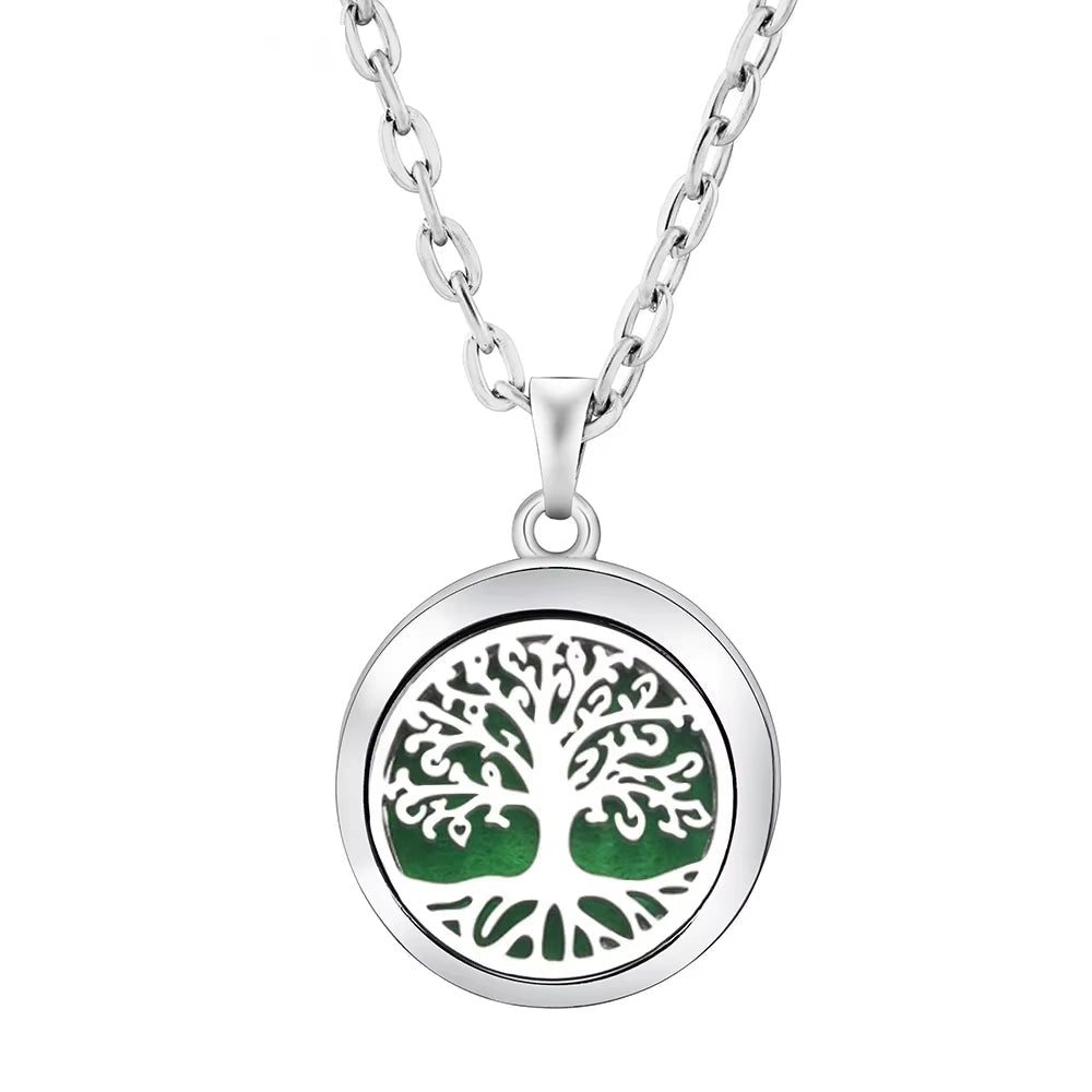 Heart-Shaped Aromatherapy Essential Oil Diffuser Necklace Stainless Steel High Quality Dragonfly Perfume Lockets Pendant Jewelry