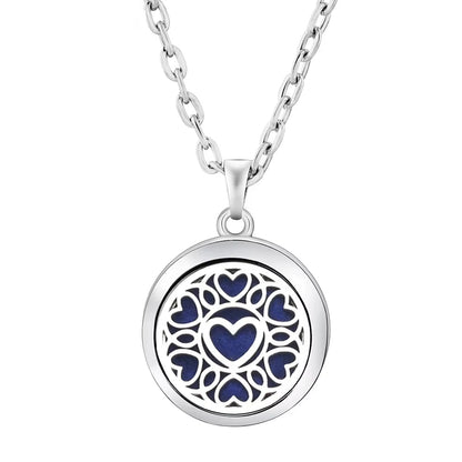 Heart-Shaped Aromatherapy Essential Oil Diffuser Necklace Stainless Steel High Quality Dragonfly Perfume Lockets Pendant Jewelry