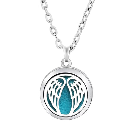 Heart-Shaped Aromatherapy Essential Oil Diffuser Necklace Stainless Steel High Quality Dragonfly Perfume Lockets Pendant Jewelry